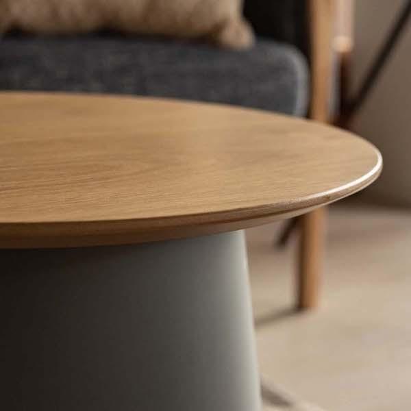 シンプル＆スタイリッシュ！多目的テーブル ラウンドテーブル S テーブル 机 グレー 灰色 おしゃれ 北欧