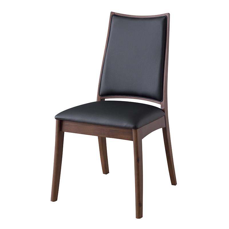 ダイニングチェア 椅子 ブラック 黒 おしゃれ 北欧 1人掛け 1人用 食卓椅子 木製 天然木 シック RP-502LBK / 東谷