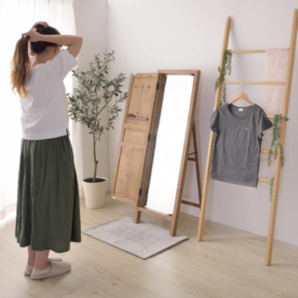 スタンドミラー ブラウン ミラー 鏡 全身ミラー ソーレ アンティーク調 スタンドミラー ブラウン ミラー 鏡 全身ミラー ソーレ アンティーク調