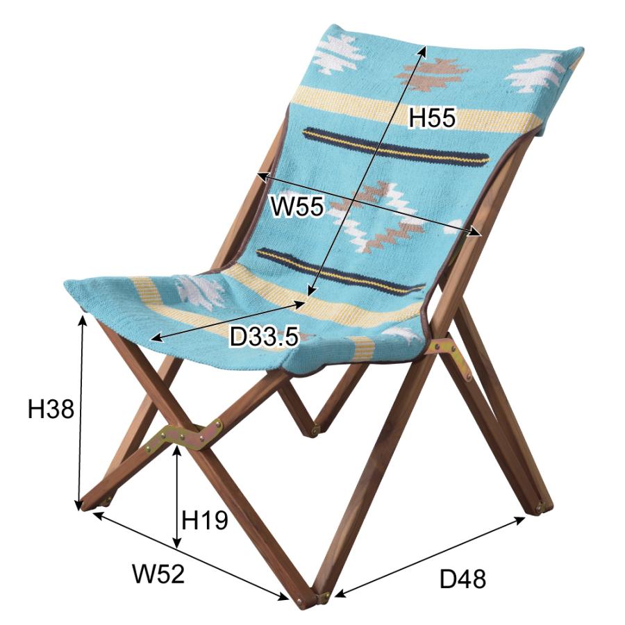 フォールディングチェア アウトドアチェア 椅子 ブルー系 おしゃれ 北欧 1人用 1人掛け 折りたたみ キャンプ用品 TTF-925A / 東谷｜astas-shop｜08