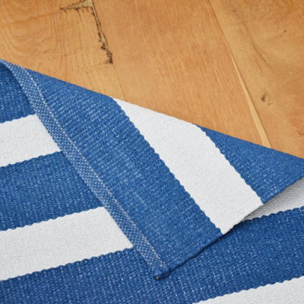 ラグ マット ブルー 青色 ストライプ柄 おしゃれ 北欧 絨毯 敷物