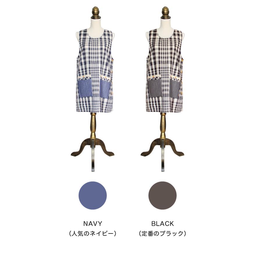 【 handmade 】ぽっちゃりエプロン※2L〜3L・チェック handmade 】ぽっちゃりエプロン※2L〜3L・チェック