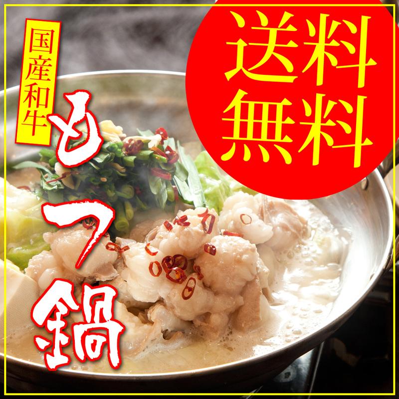 【送料無料】国産和牛もつ鍋　3~4人前 | 