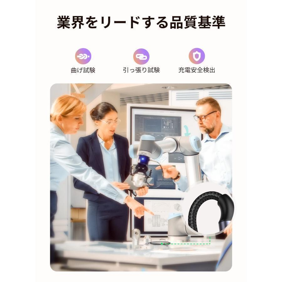 USB Type Cケーブル iPhone15 MacBook Pro Matebook iPad Xperia Galaxy  1m ブラック |  | 06
