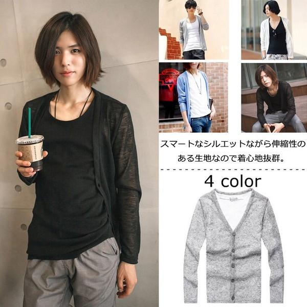 送料無料サマーカーディガンuvカットカーディガン長袖カーデメンズuvケア薄手カーディガンカーデvネック冷房対策紫外線カット 新春福袋21