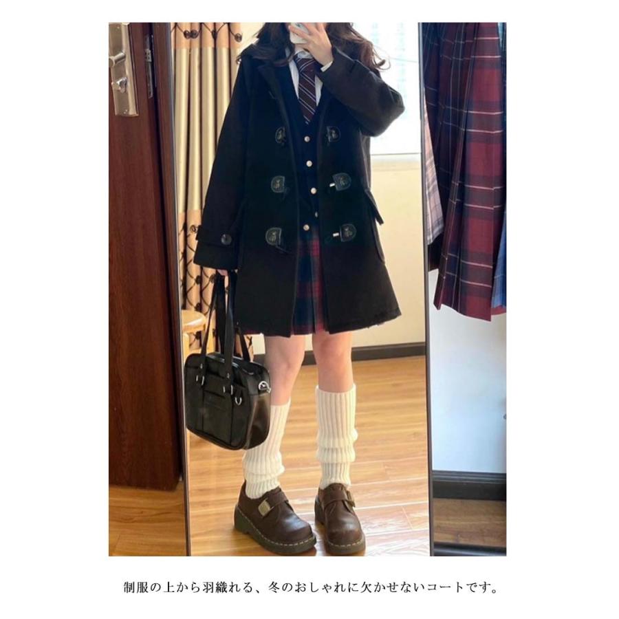 紺 女子 ダッフルコート 学生 スクールコート 軽い 制服 通学 冬 コート 高校生 中学生 通学 ダッフル ネイビー グレー スクールコート コート｜astica｜12