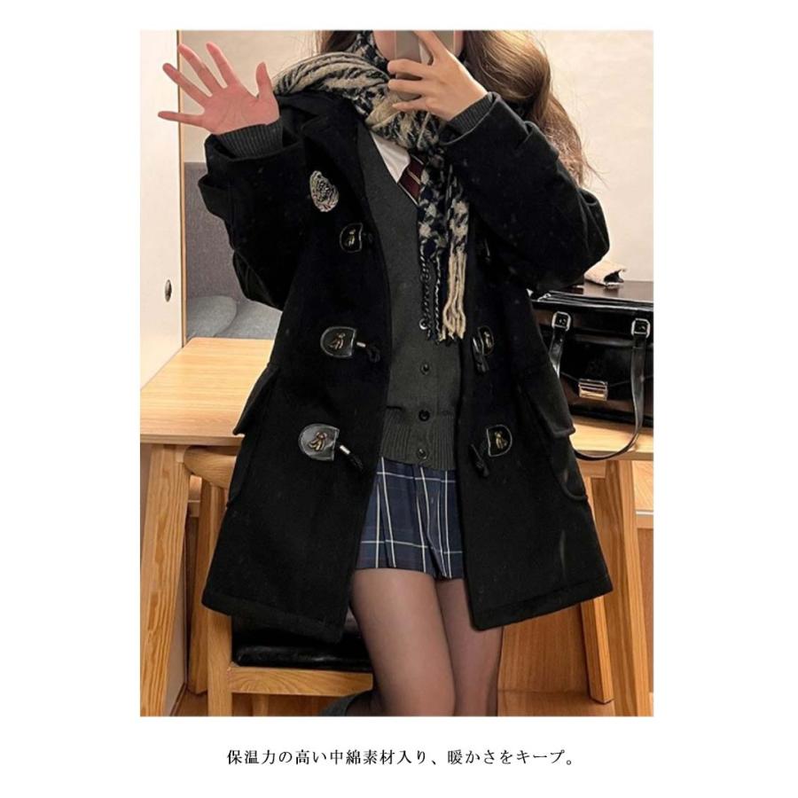 紺 女子 ダッフルコート 学生 スクールコート 軽い 制服 通学 冬 コート 高校生 中学生 通学 ダッフル ネイビー グレー スクールコート コート｜astica｜09