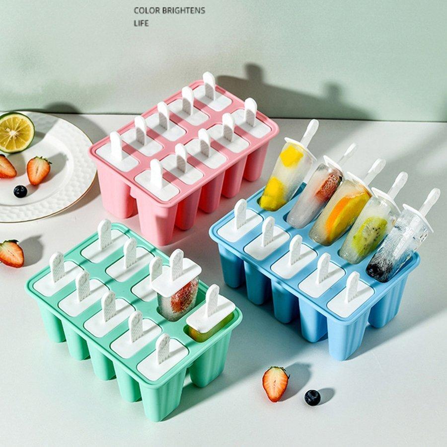 シリコンアイスポップメーカーモールドアイスキャンデーアイスクリーム冷凍モールド10セルピンク nya10759アスティカ 通販