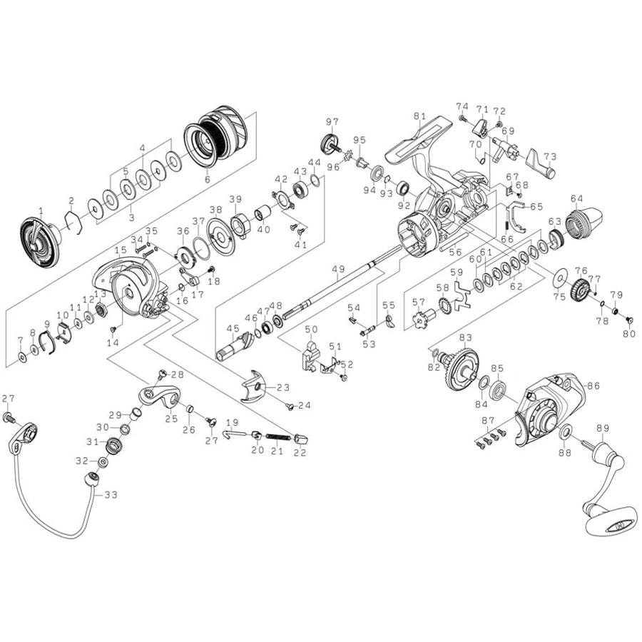 ダイワ(DAIWA) 純正パーツ 19 アオリマチックBR LT3000D ブレーキノブ 部品番号 64 部品コード 6Q501401｜astirubeshop｜02