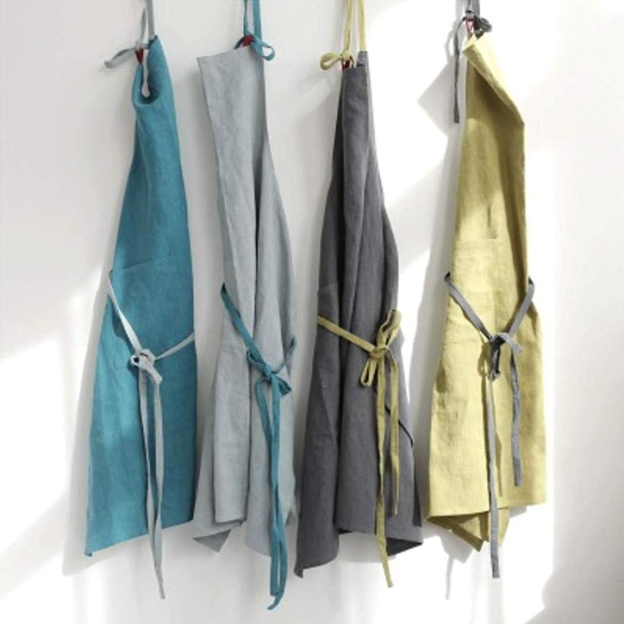 エプロン 送料無料 大きめエプロン 男女兼用 リネン混 綿 男性用 女性