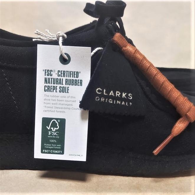 Clarks UK8.0 クラークスワラビーロー CLARKS WALLABEE-Lo 黒 Clarks UK8.0 クラークスワラビーロー CLARKS WALLABEE-Lo 黒