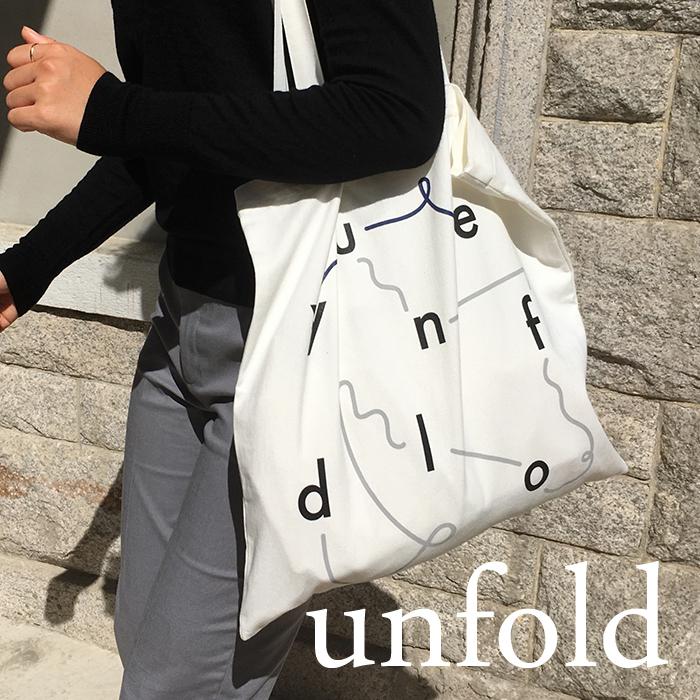 unfold x yue WHITE tote bag トートバッグ レディース 韓国