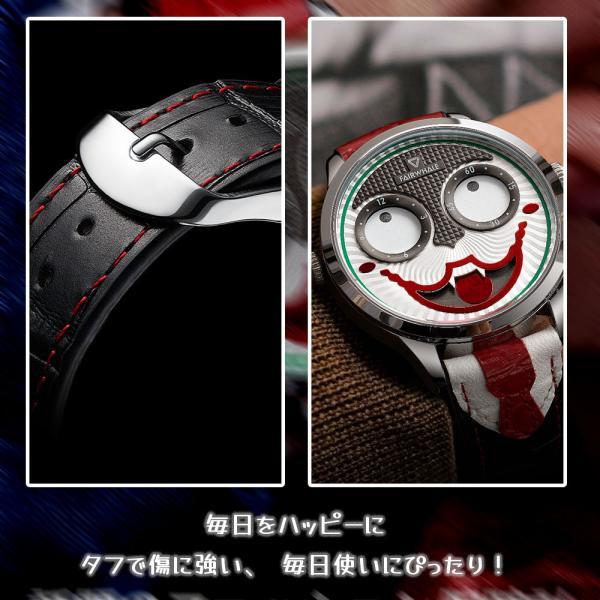 腕時計 ウォッチ ピエロ柄 アート感あふれる 着用感良好 耐磨耗性 傷つきにくい ユニーク オシャレ ギフト プレゼント 贈り物の画像