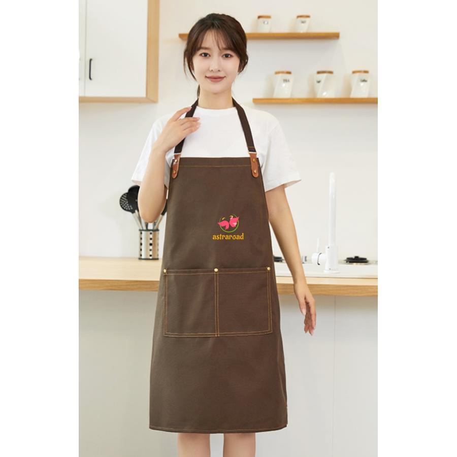 エプロン ワークエプロン カフェエプロン 多機能ポケット 男女兼用