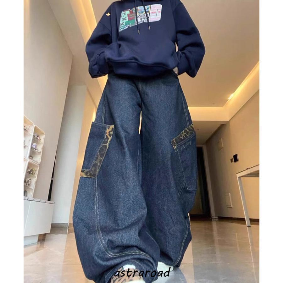 爆買 デニムカーブパンツ レオパード柄ポケット : アストラロード 