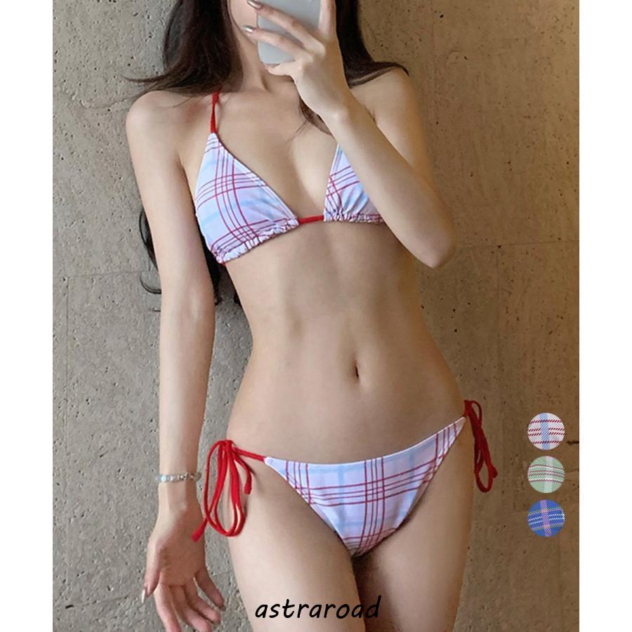 ハイレグビキニ上下セット チェック柄水着 : アストラロード - 通販