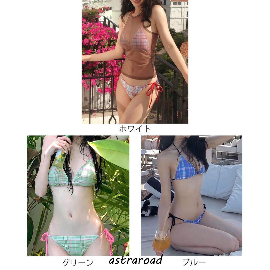 ハイレグビキニ上下セット チェック柄水着 : アストラロード - 通販