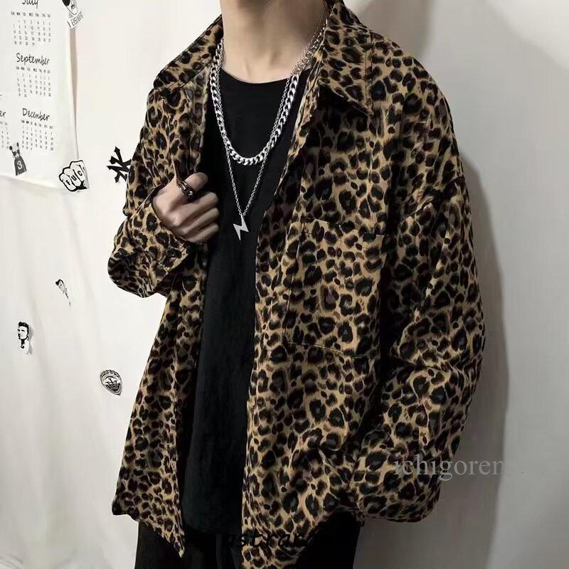 ヒョウ柄 シャツ メンズ ストリート系 長袖 ひょう レオパード 柄