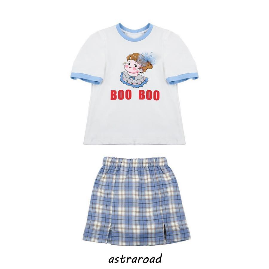 2点セット 韓国子供服 セットアップ 夏 女の子 Tシャツ スカート
