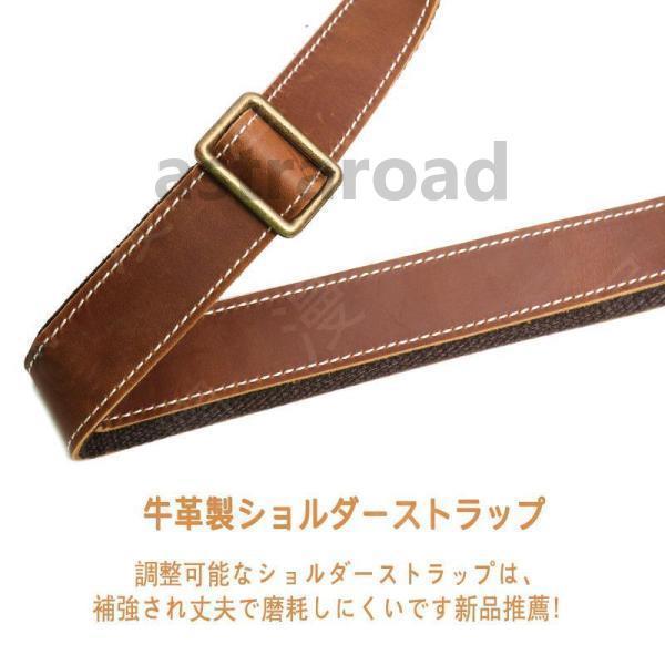 本革 メンズ ショルダーバッグ 斜め掛け  iPad対応 革 厚手牛革 鞄 大容量 防水 カジュアルバッグ 通勤の画像