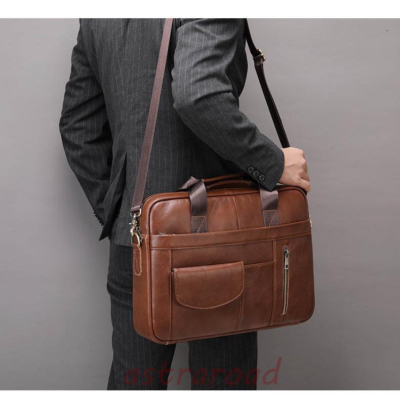 ビジネスバッグ メンズ 本革 レザー ショルダーバッグ ショルダー付