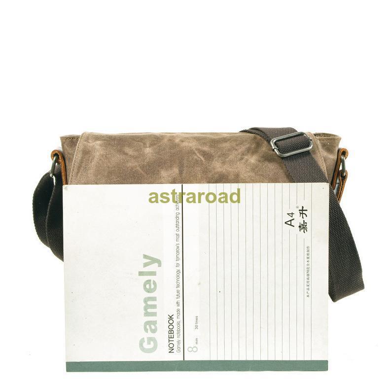 厚いワックスキャンバス メンズ ショルダーバッグ メッセンジャー