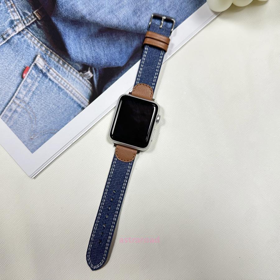 爆買 HUAWEI Watch GT4/GT5 対応 18mm デニムバンド 交換用 レザー調