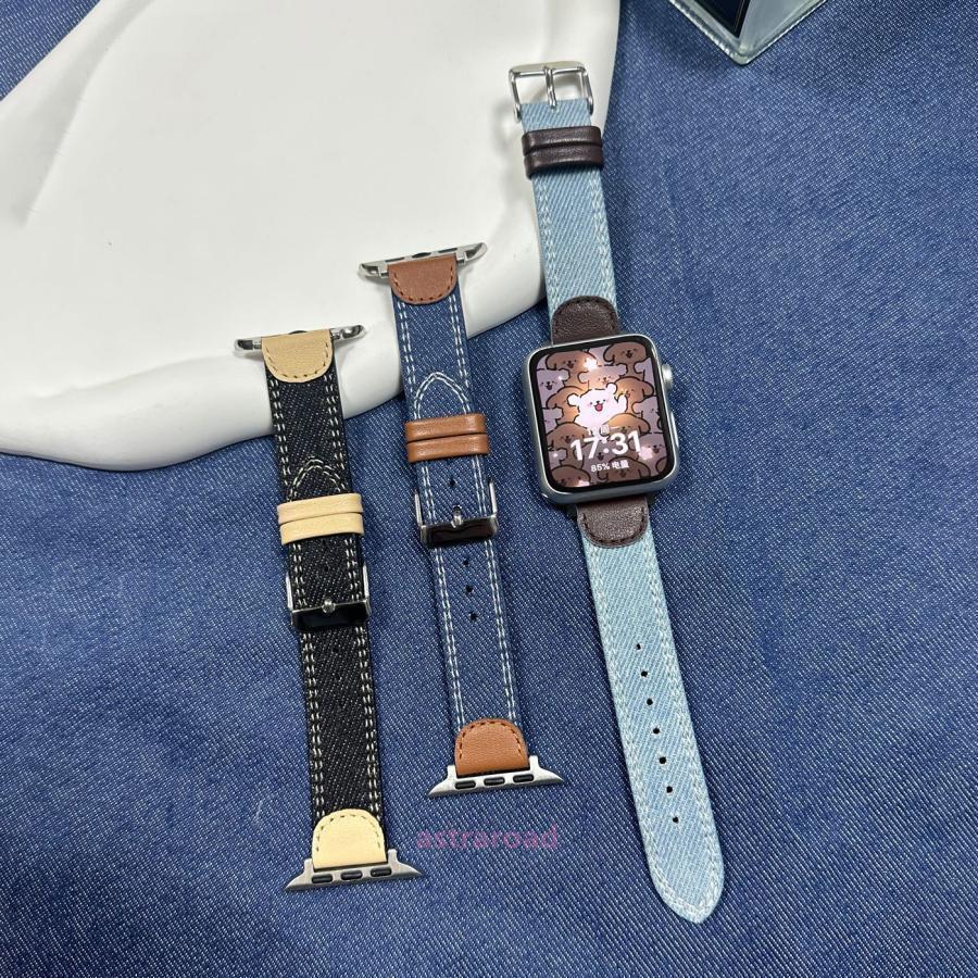 HUAWEI WATCH GT 4 本体とバンドセット HUAWEI Watch GT4/GT5 対応 18mm デニムバンド 交換用 レザー調 コンビ