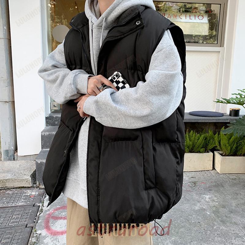 中綿ベスト メンズ ダウンベスト ベスト スタンドカラー 立襟 ダウン