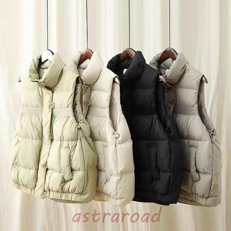 ダウンベスト レディース ベスト 袖なし トップス 無地 ダウン