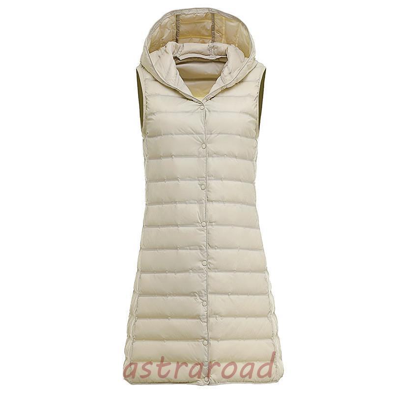 ダウンベスト レディース ベスト 袖なし フード付き 無地 ロングベスト ロング丈 チョッキ ジレ キルティング カジュアル 軽量 おしゃれ 送料無料 ダウンベスト レディース ベスト 袖なし フード付き 無地 ロングベスト