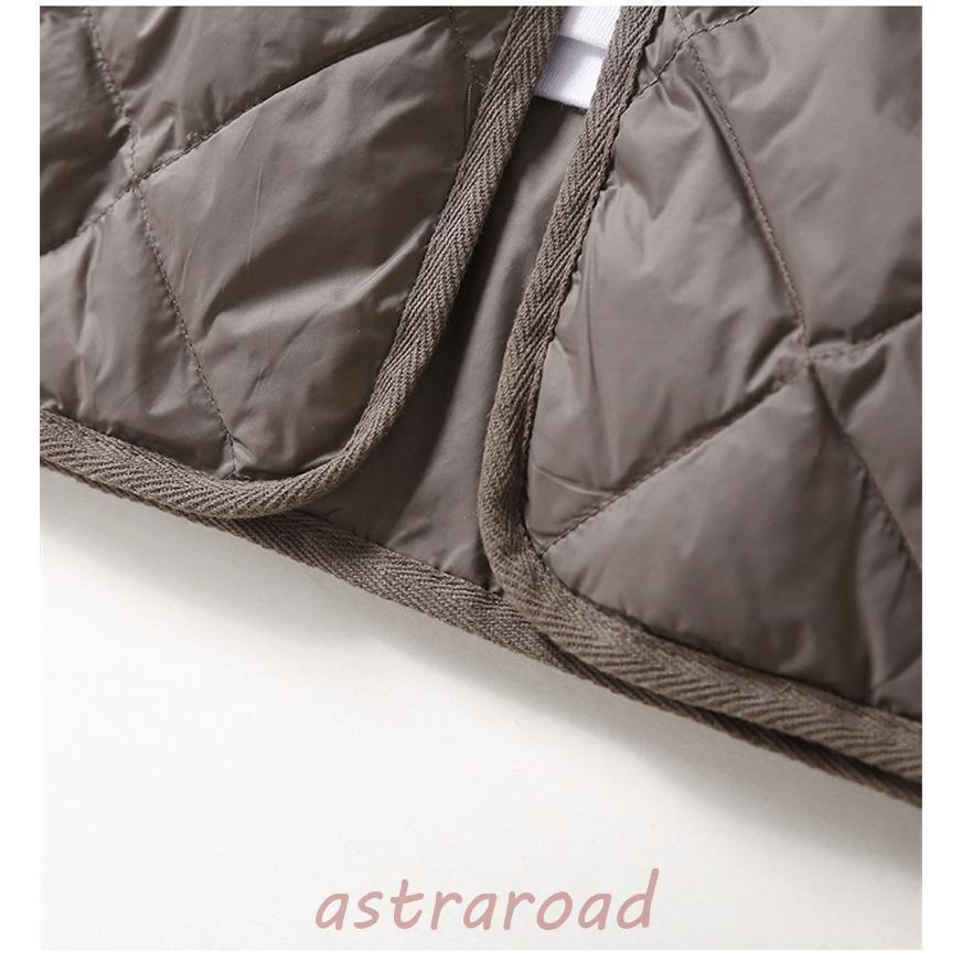 中綿ベスト レディース ベスト フード付き 袖なし 無地 ショット丈