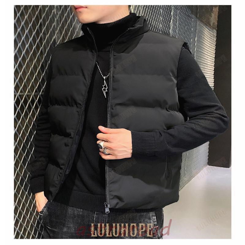 ベスト メンズ 中綿ベスト ダウンベスト スタンドカラー ジャケット