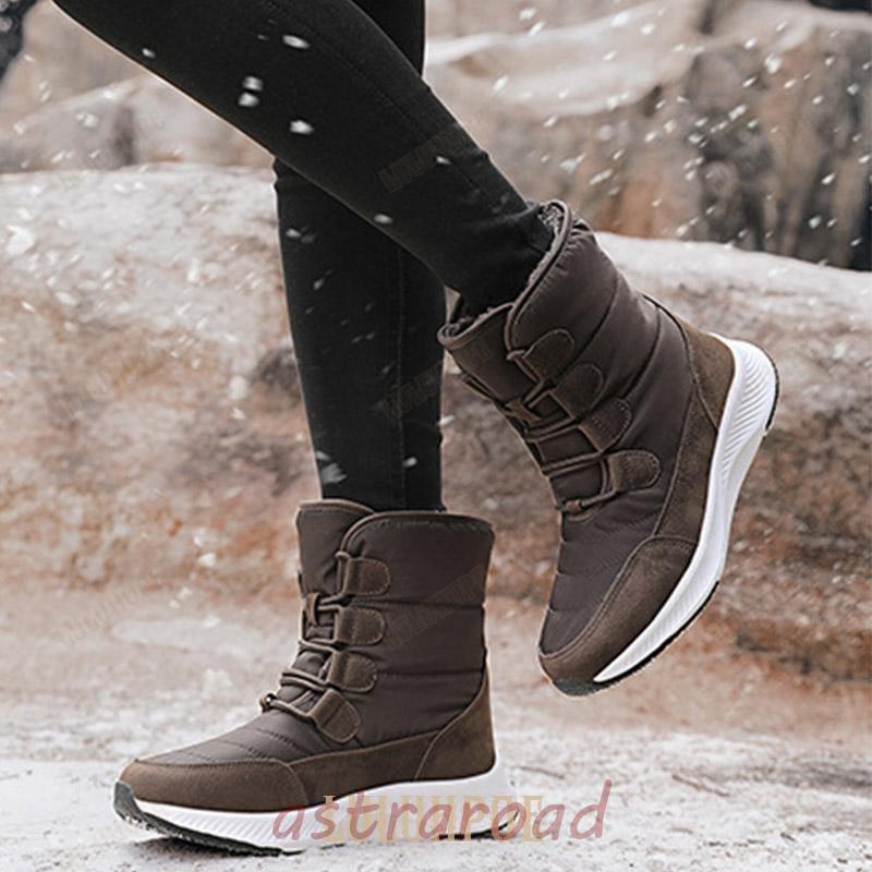 スノーブーツ レディース 裏起毛 防寒 防滑 防水 ムートンブーツ