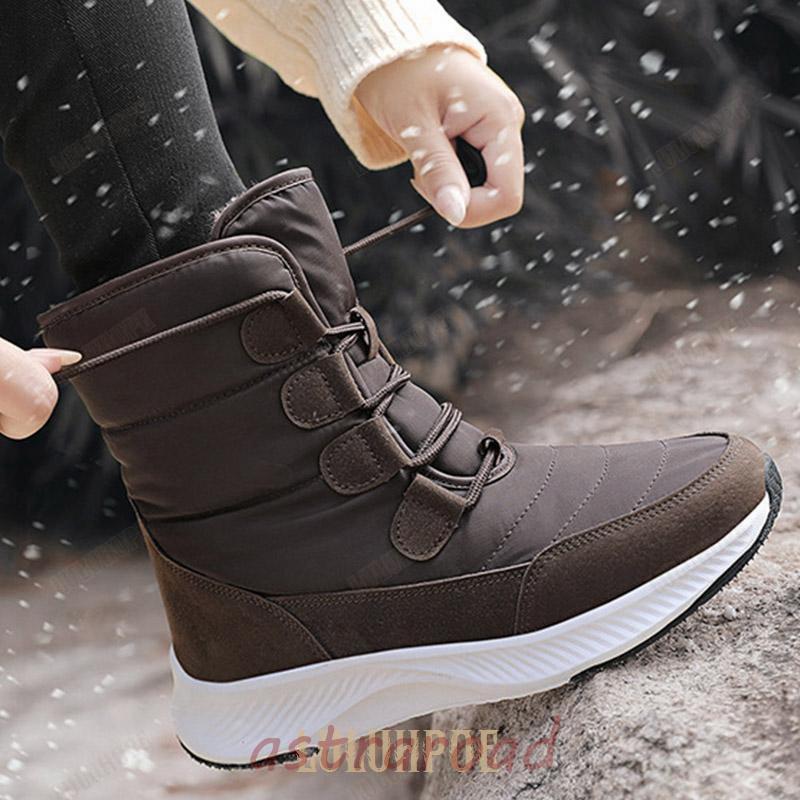 スノーブーツ レディース 裏起毛 防寒 防滑 防水 ムートンブーツ