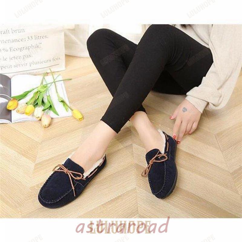 パンプス モカシン ムートン 裏起毛 レディース 靴 フラット ファー 高