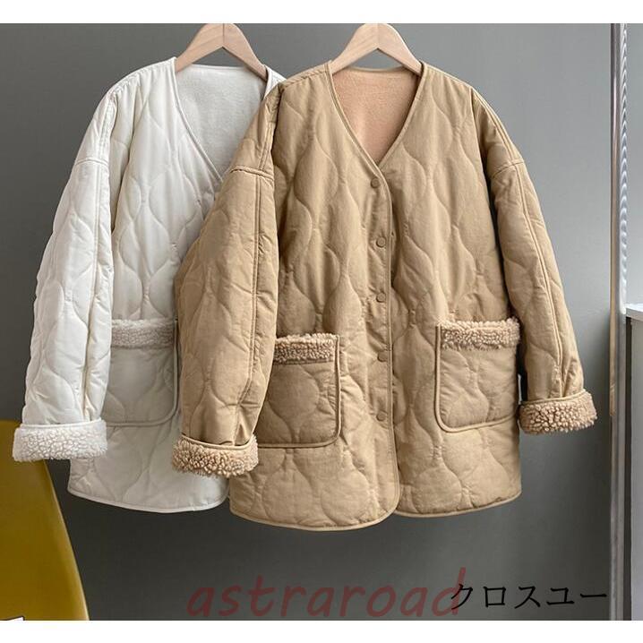 爆買 ボアコート レディース 秋冬 ムートンコート 中綿コート ノー