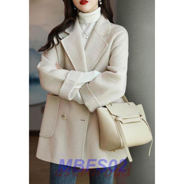 チェスターコート レディース 冬服 ラシャコート ショート丈