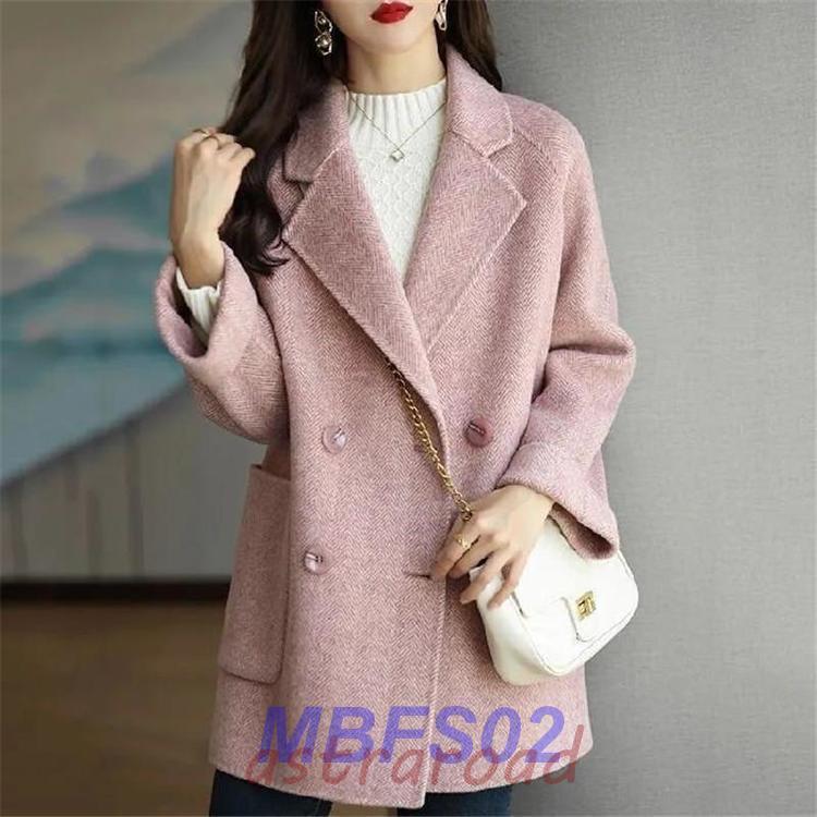 チェスターコート レディース 冬服 ラシャコート ショート丈