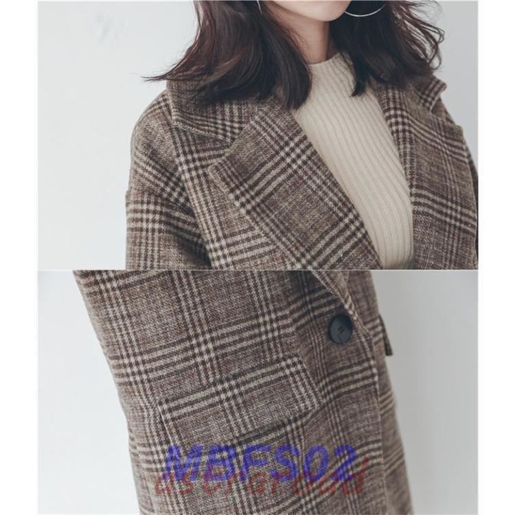 チェスターコート レディース 冬服 チェック柄 ラシャコート