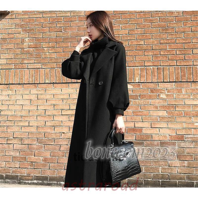 チェスターコート レディース ロングコート ロング丈 長袖 チェスター ウエスト紐 ラシャ風 Vネック ボリュームスリーブ 裏地付き 厚手 ゆったり 秋新作 チェスターコート ラシャ レディース ロングコート コート 秋 トレンチ