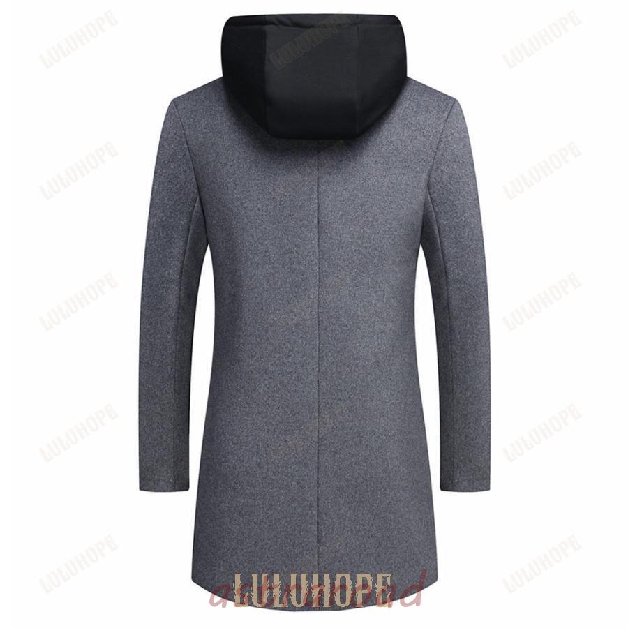 トレンチコート メンズ ビジネスコート チェスターコート フード付き