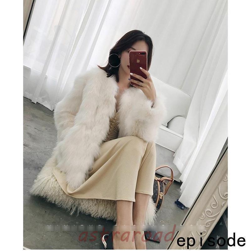 爆買 ファーコート フォックスファーコート レディース 冬 新品 エコ