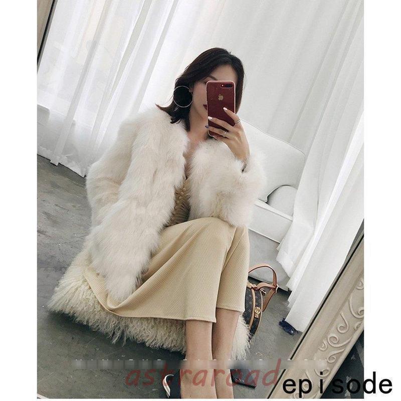 ファーコート フォックスファーコート レディース 冬 新品 エコファー