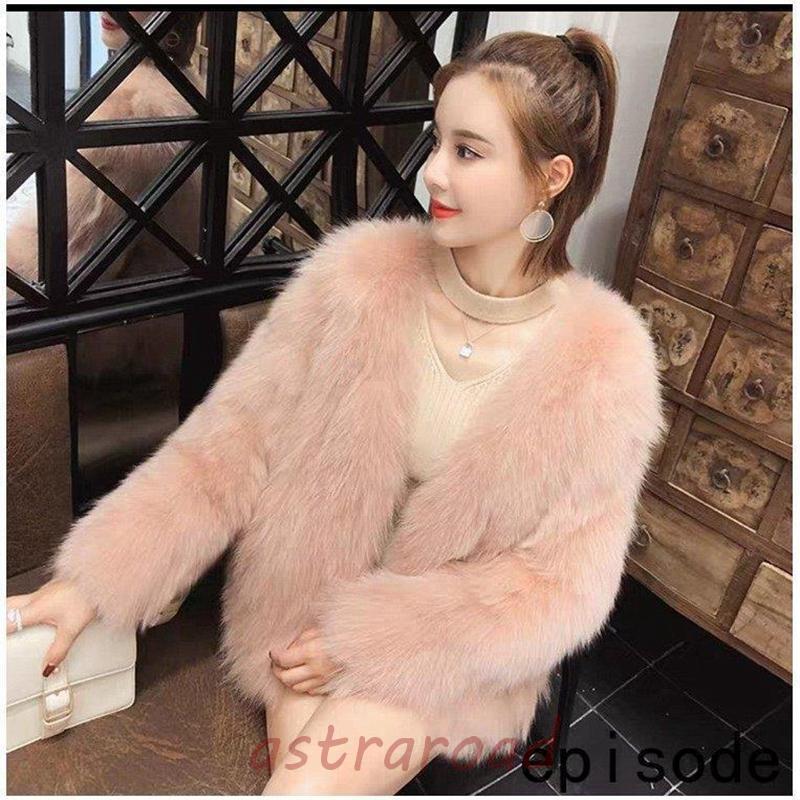 爆買 ファーコート フォックスファーコート レディース 冬 新品 エコ