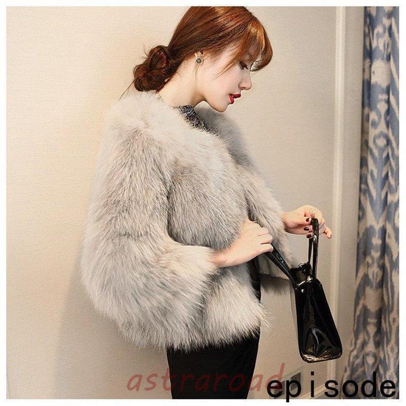 ファーコート フォックスファーコート レディース 冬 新品 エコファー