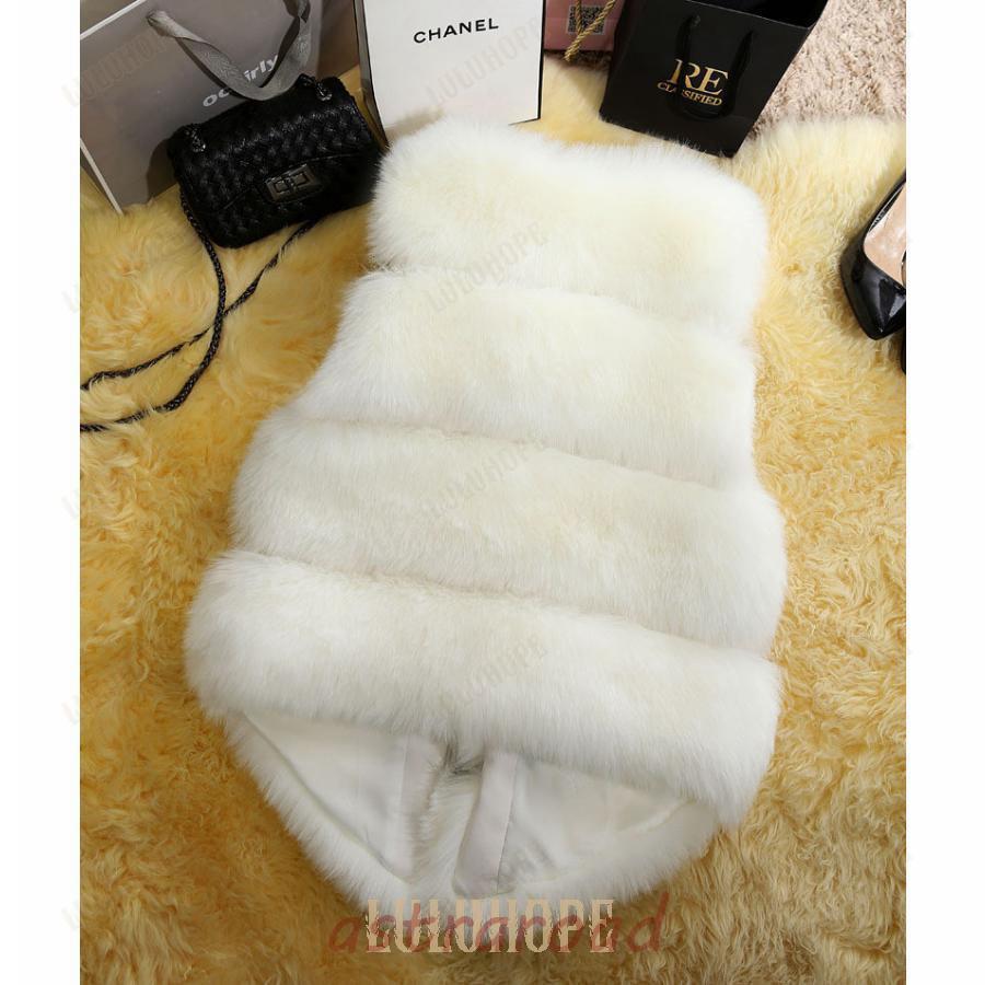 ファーベスト フェイク 毛皮ベスト レディース 暖かい 防寒 ふわふわ