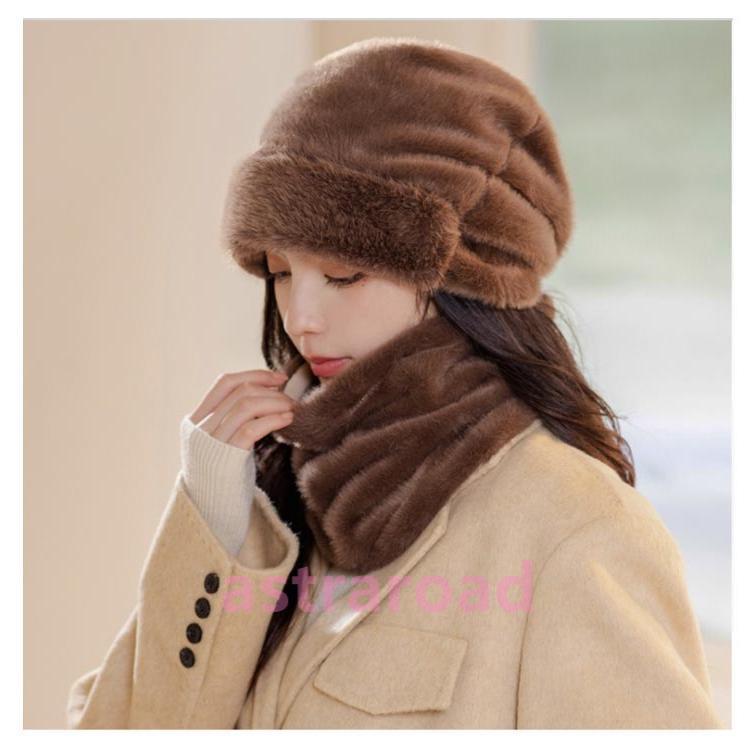 爆買 スヌード 帽子 セット レディース メンズ 可愛い ファー マフラー