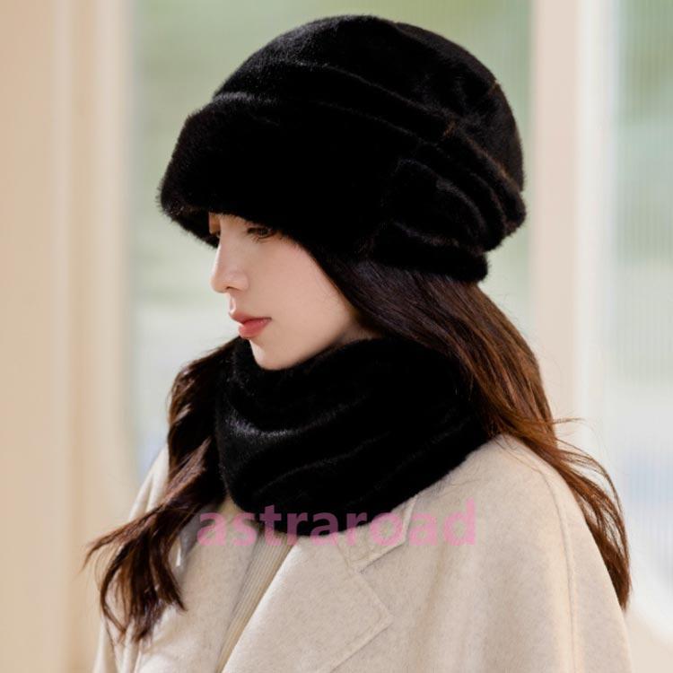 爆買 スヌード 帽子 セット レディース メンズ 可愛い ファー マフラー