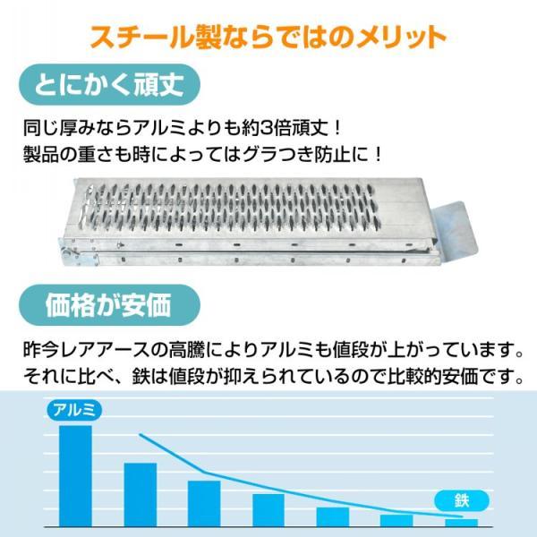 ラダーレール アルミ スロープ 折りたたみ式 滑り止め 耐荷重 軽量 車用 バイク用 | ブランド登録なし | 05